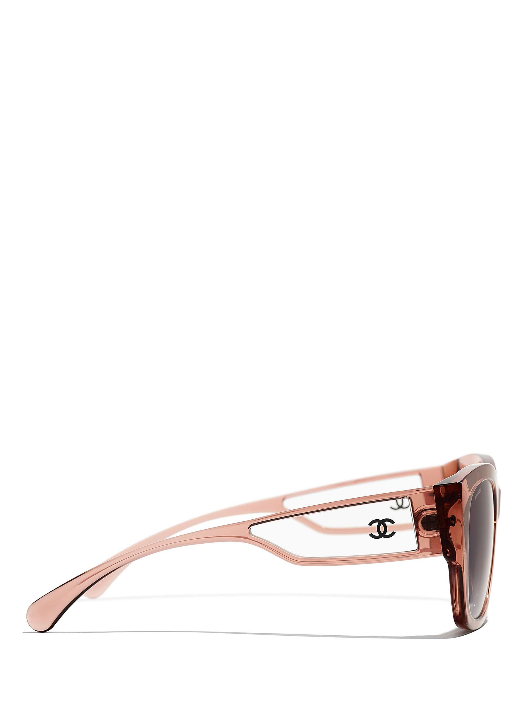 Buy CHANEL Irregular Sunglasses CH5429 Light Brown/Grey Gradient Online at johnlewis.com
