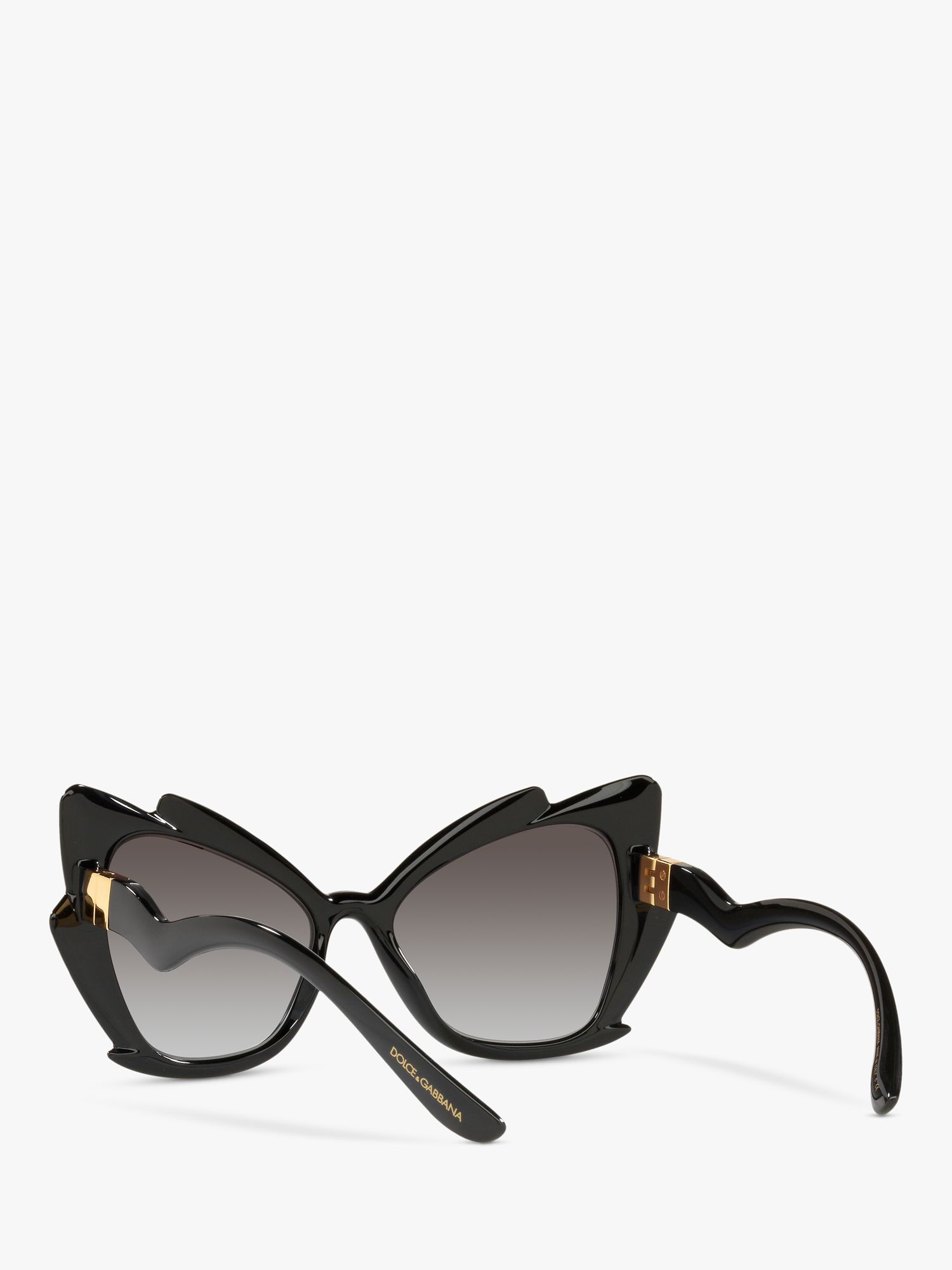 Dolce & Gabbana DG6166 Women's Cat's Eye Sunglasses, Black/Grey Gradient at  John Lewis & Partners