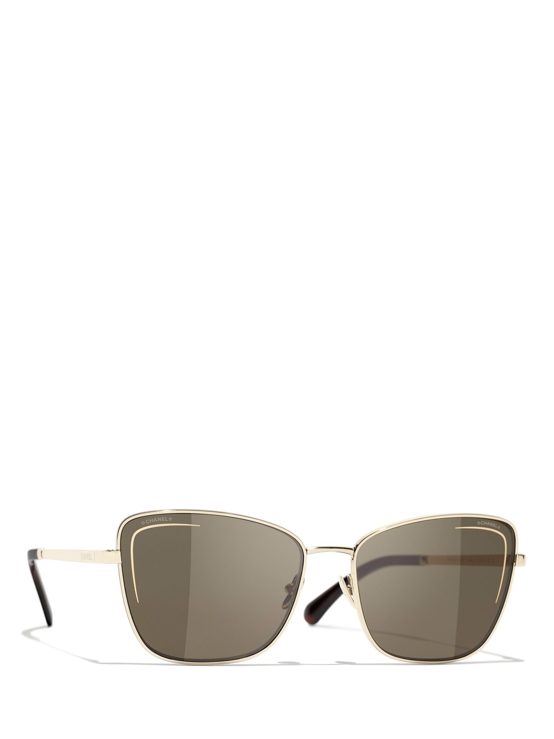 Chanel Matte Black Ombre Crystal CC Logo Sunglasses 4092-B