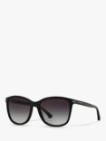 Emporio Armani EA4060 Women's Square Sunglasses, Black/Grey Gradient