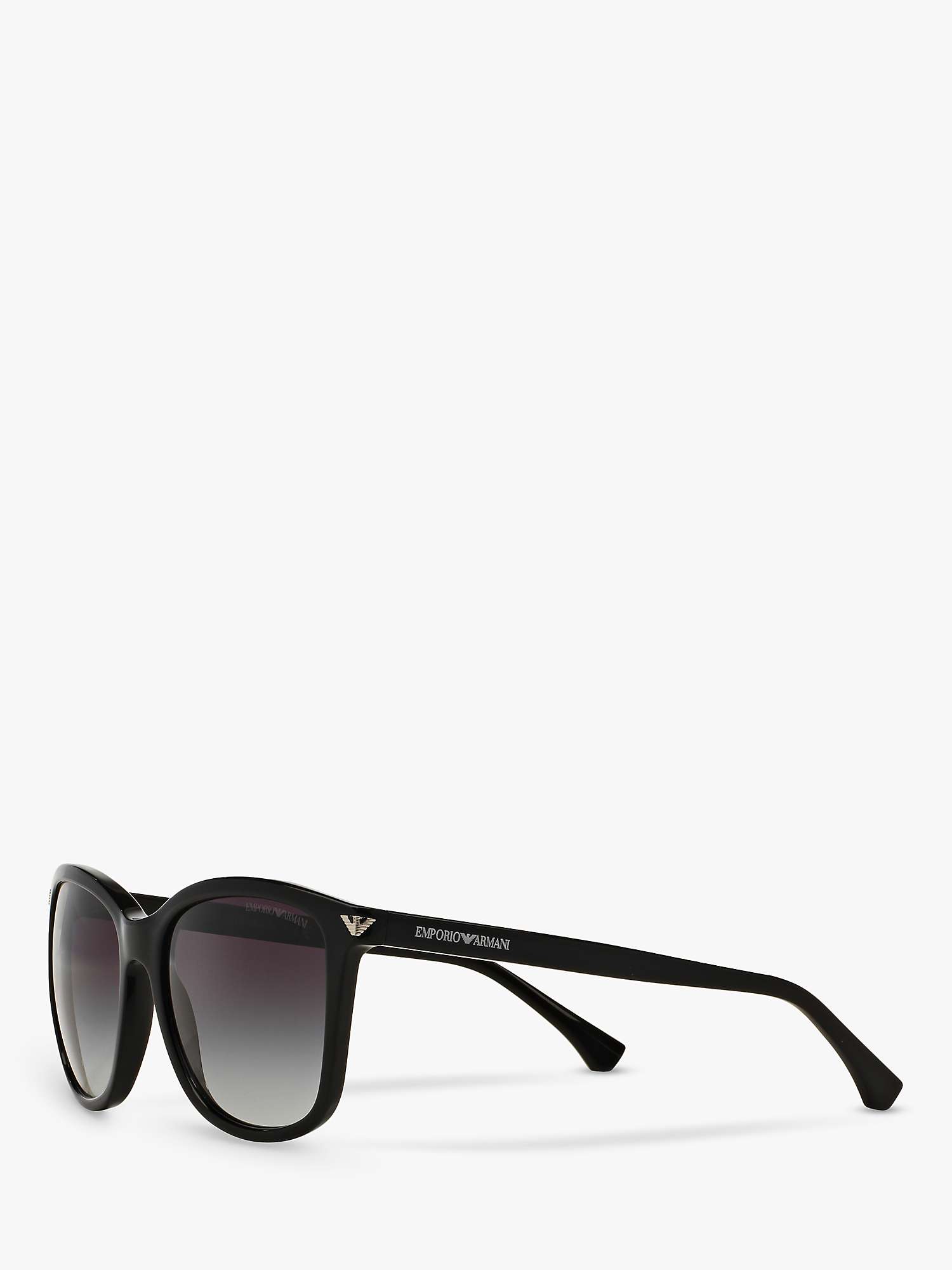 Buy Emporio Armani EA4060 Women's Square Sunglasses, Black/Grey Gradient Online at johnlewis.com