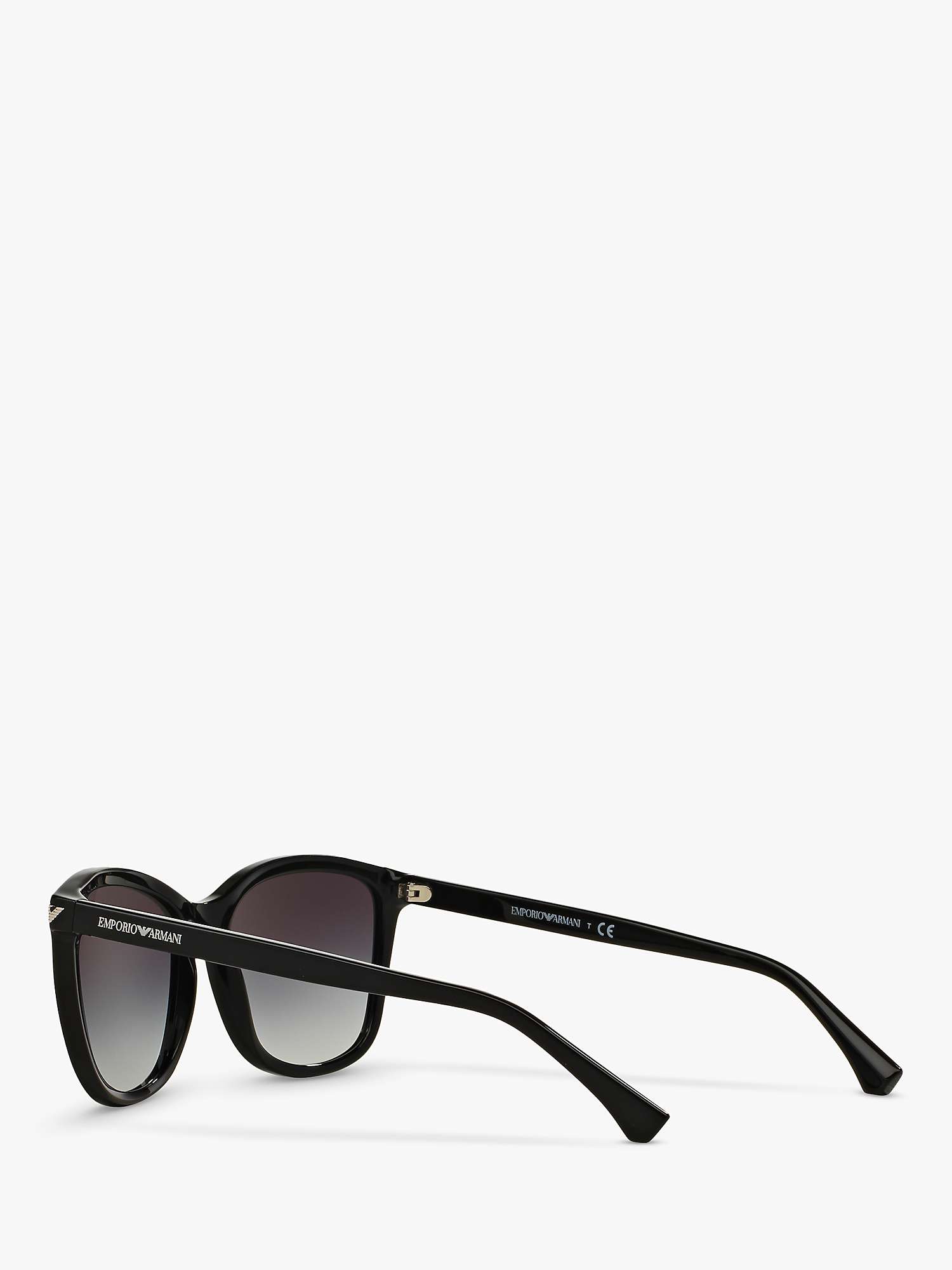 Buy Emporio Armani EA4060 Women's Square Sunglasses, Black/Grey Gradient Online at johnlewis.com