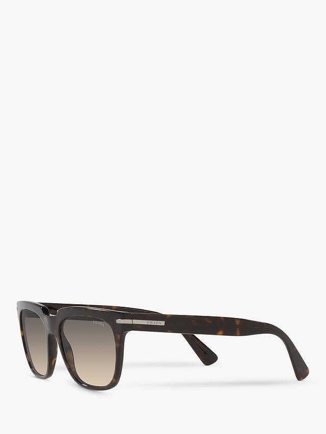 Prada PR 04YS Men's Pillow Rectangular Sunglasses, Tortoise/Grey Gradient
