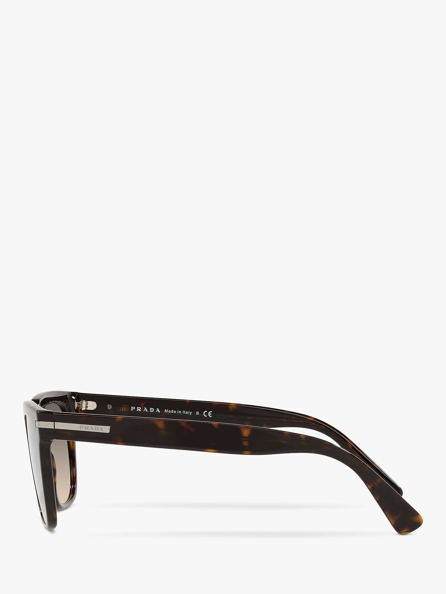 Buy Prada PR 04YS Men's Pillow Rectangular Sunglasses, Tortoise/Grey Gradient Online at johnlewis.com