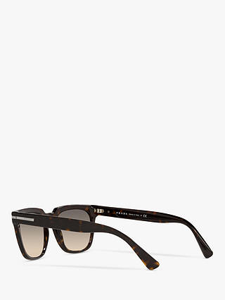 Prada PR 04YS Men's Pillow Rectangular Sunglasses, Tortoise/Grey Gradient
