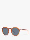 Persol PO3281S Unisex Oval Sunglasses, Terra di Siena/Blue