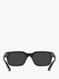 Persol PO3272S Men's Polarised Rectangular Sunglasses, Black/Grey