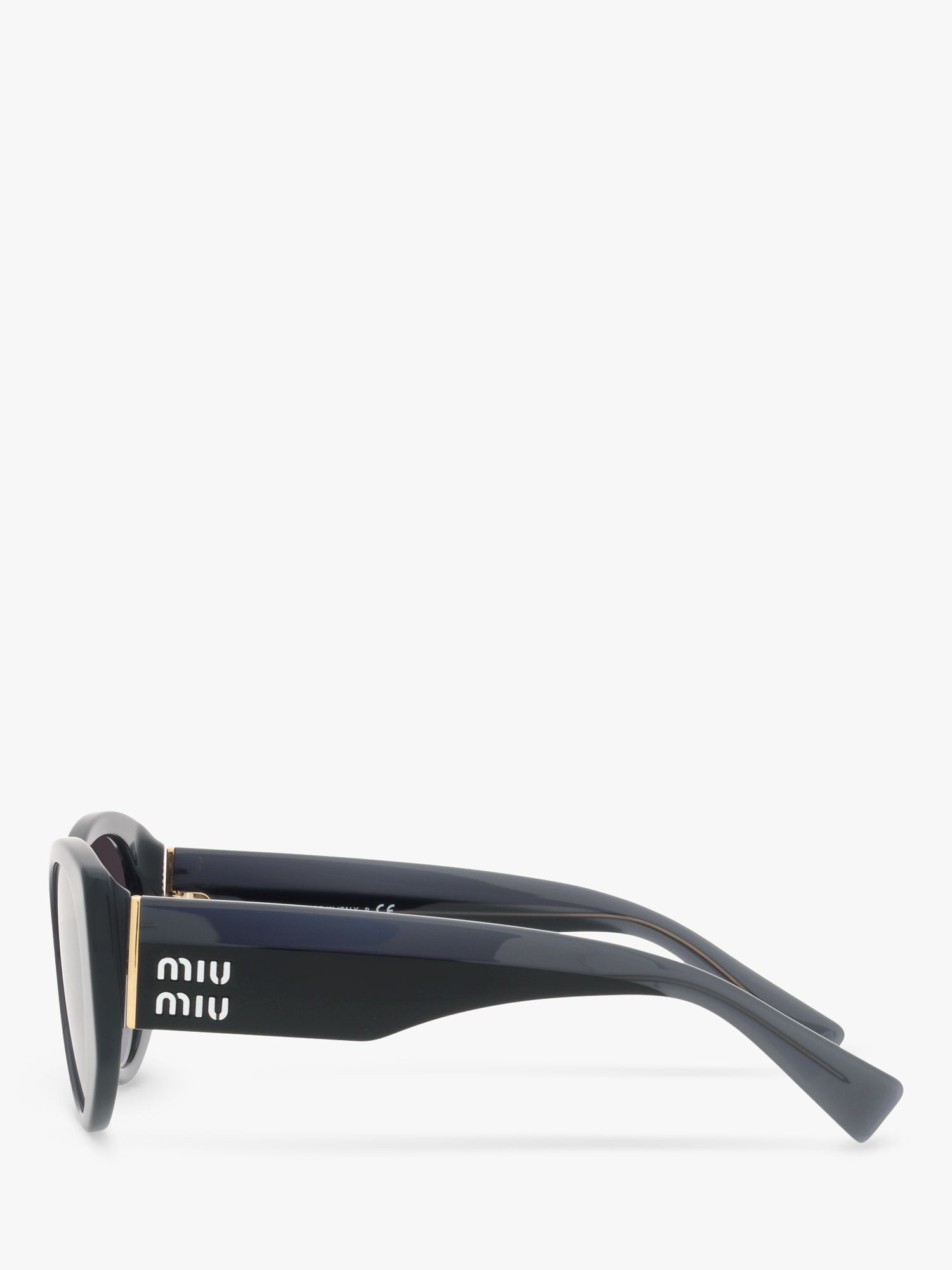 Miu Miu MU 03WS Women's Irregular Sunglasses, Grey Opal/Grey Gradient