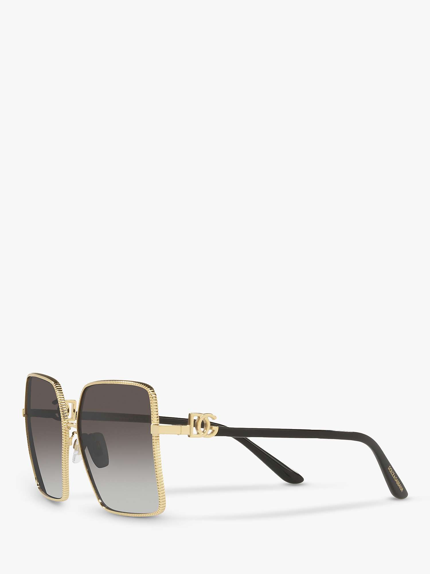 Buy Dolce & Gabbana DG227902 Women's Square Sunglasses, Gold/Grey Online at johnlewis.com