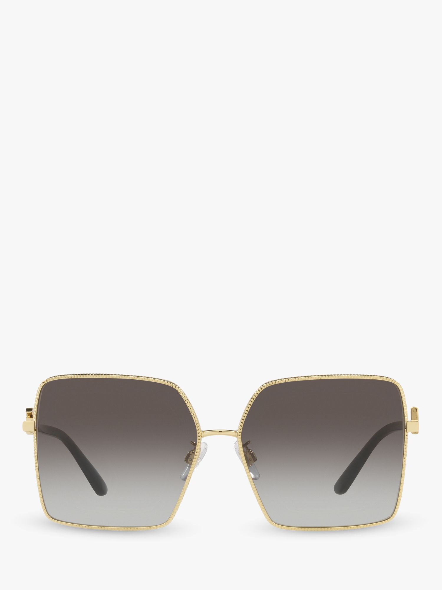 Dolce & Gabbana DG227902 Women's Square Sunglasses, Gold/Grey