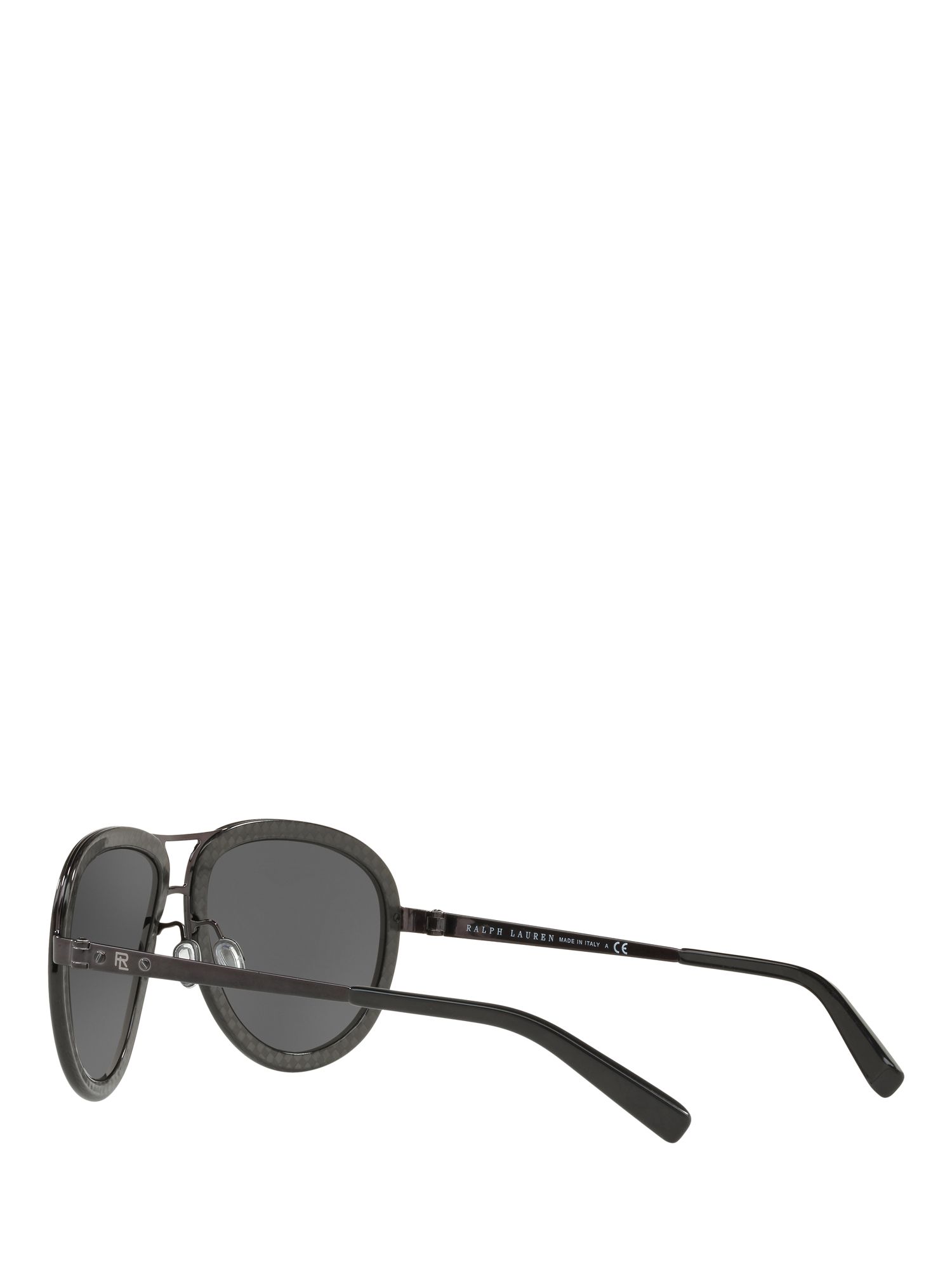 Buy Ralph Lauren RL7053 Unisex Aviator Sunglasses, Shiny Carbon/Grey Online at johnlewis.com