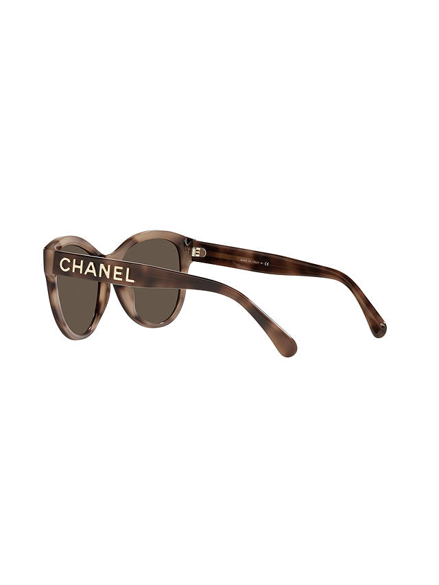 CHANEL CH5458 Women's Oval Sunglasses, Havana