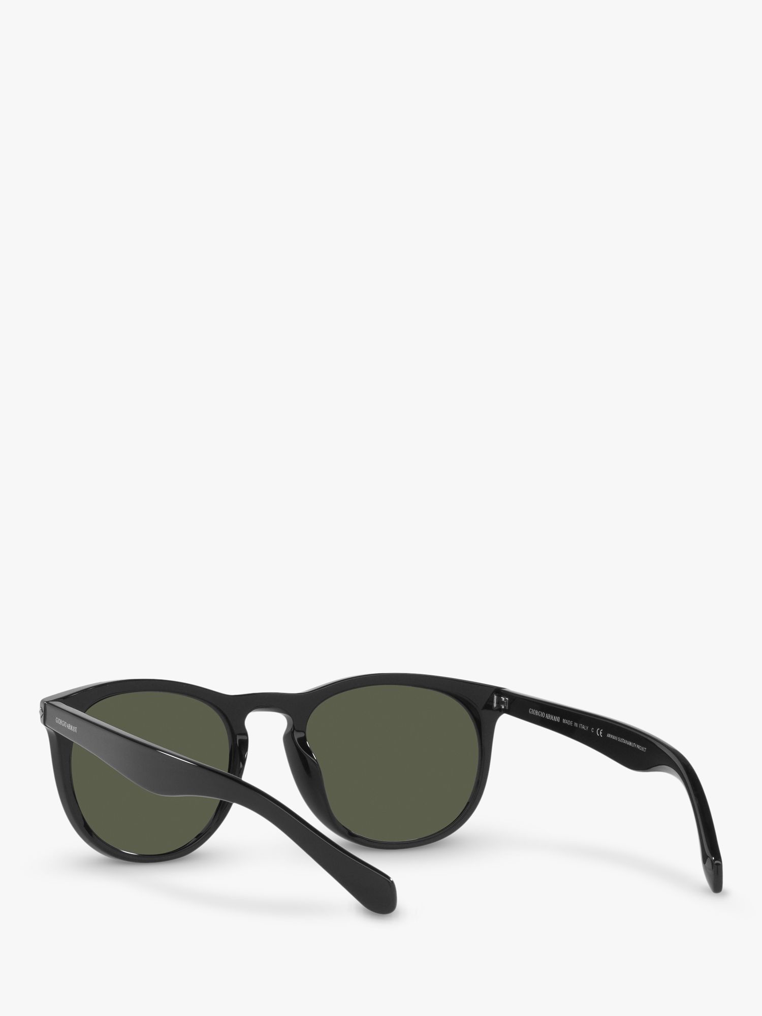Buy Emporio Armani AR814958 Men's Pillow Sunglasses, Black/Green Online at johnlewis.com