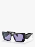 Prada PR 08YS Women's Butterfly Sunglasses, Havana Black/Violet