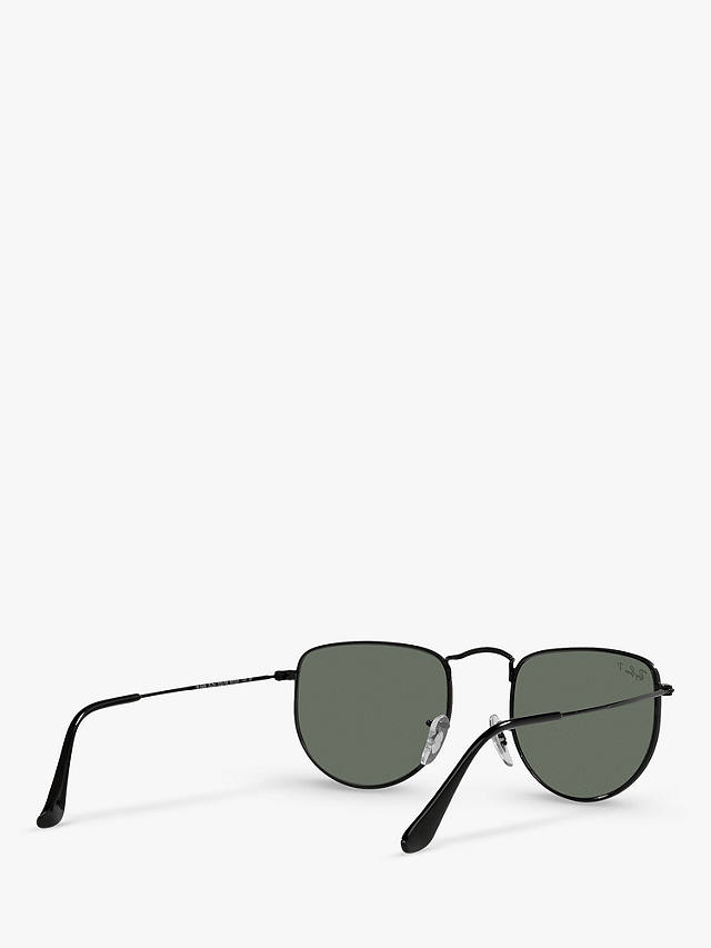 Ray-Ban RB3958 Unisex Elon Polarised Sunglasses, Black/Green
