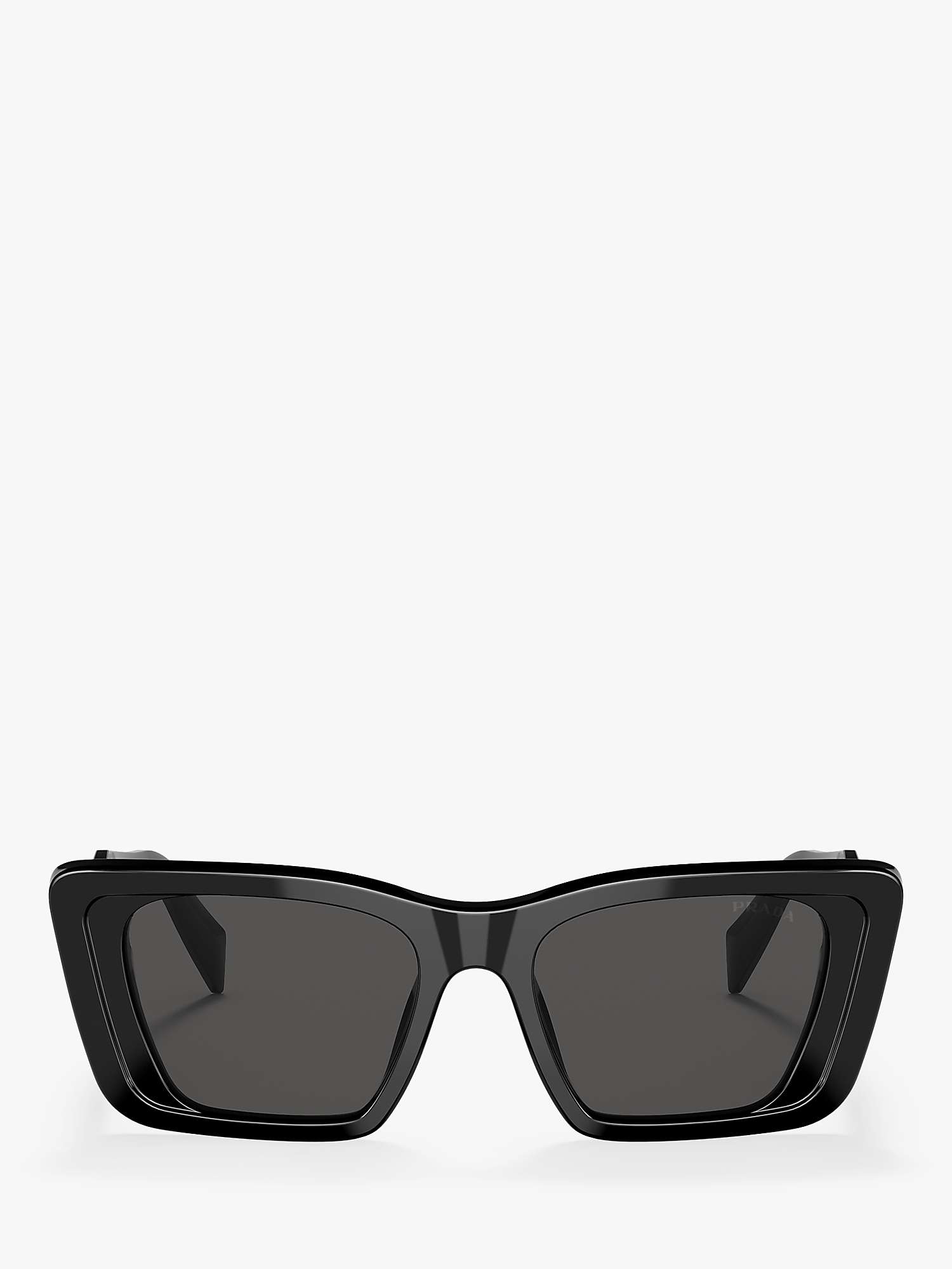 Prada PR 08YS Women's Butterfly Sunglasses, Black at John Lewis & Partners