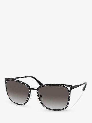 Michael Kors MK1098B Women's Stockholm Square Sunglasses, Black/Grey