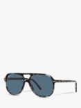 Ray-Ban RB2198 Unisex Polarised Square Sunglasses, Grey Havana