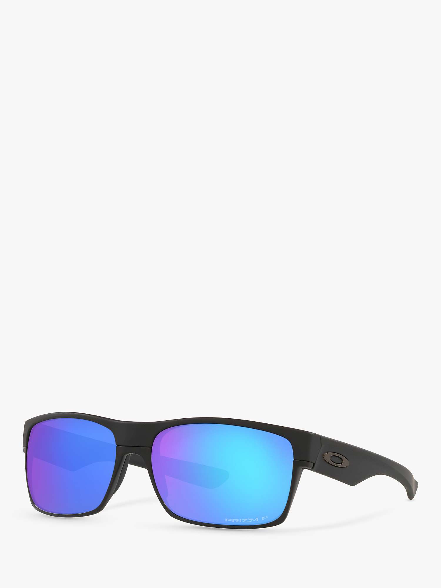 Buy Oakley OO9189 Men's Two Face Prizm Polarised Square Sunglasses, Matte Black/Mirror Blue Online at johnlewis.com