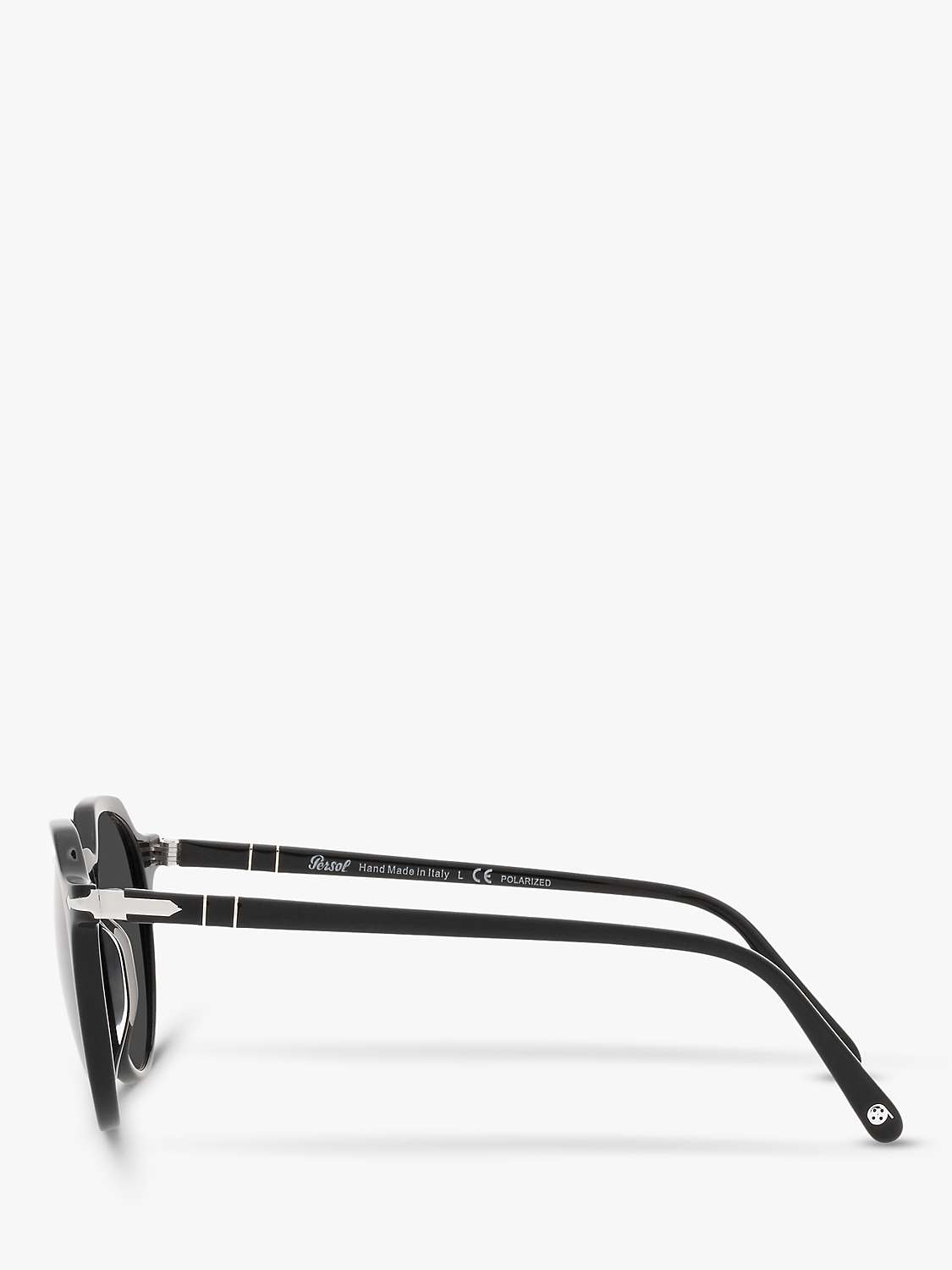 Buy Persol PO3281S Unisex Polarised Oval Sunglasses, Black/Grey Online at johnlewis.com