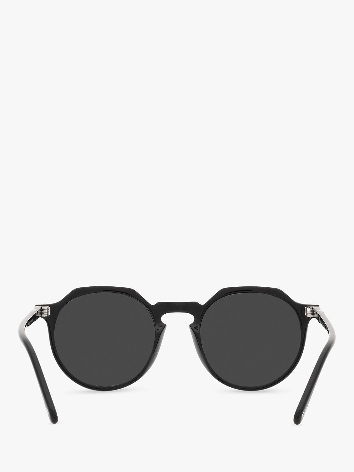 Buy Persol PO3281S Unisex Polarised Oval Sunglasses, Black/Grey Online at johnlewis.com