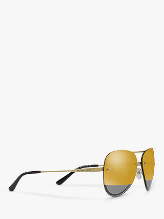 Michael Kors MK1026 Women's La Jolla Aviator Sunglasses, Pale Gold/Grey
