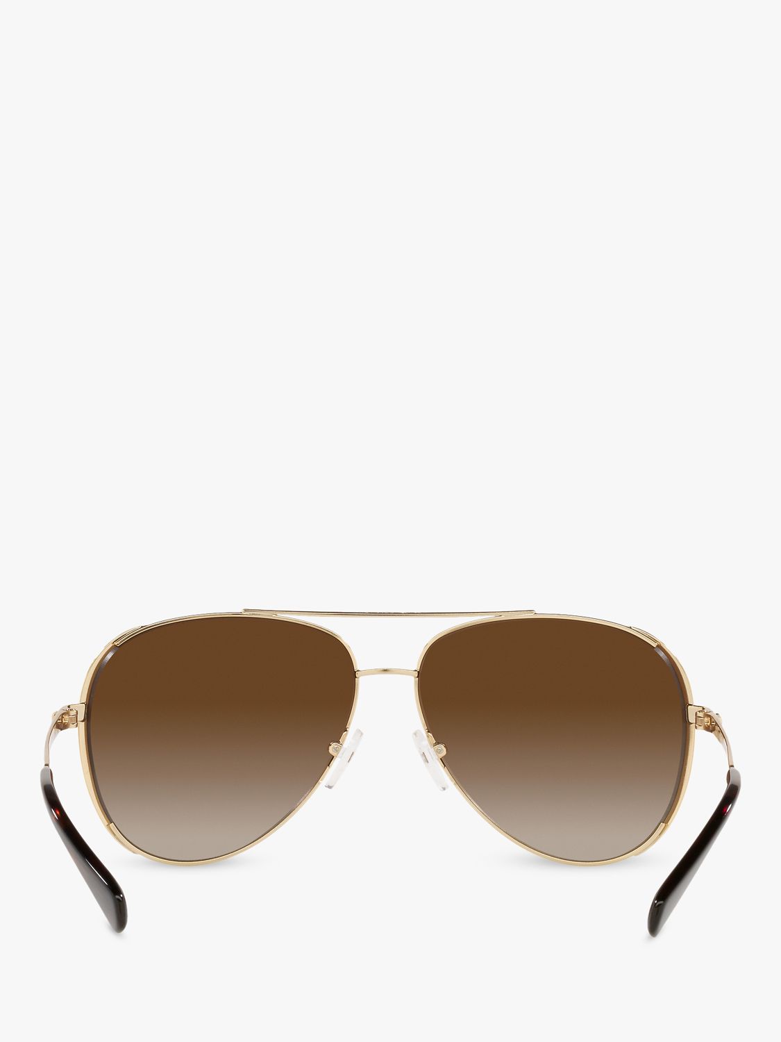 Michael Kors MK1101B Women's Chelsea Aviator Sunglasses, Gold/Brown ...