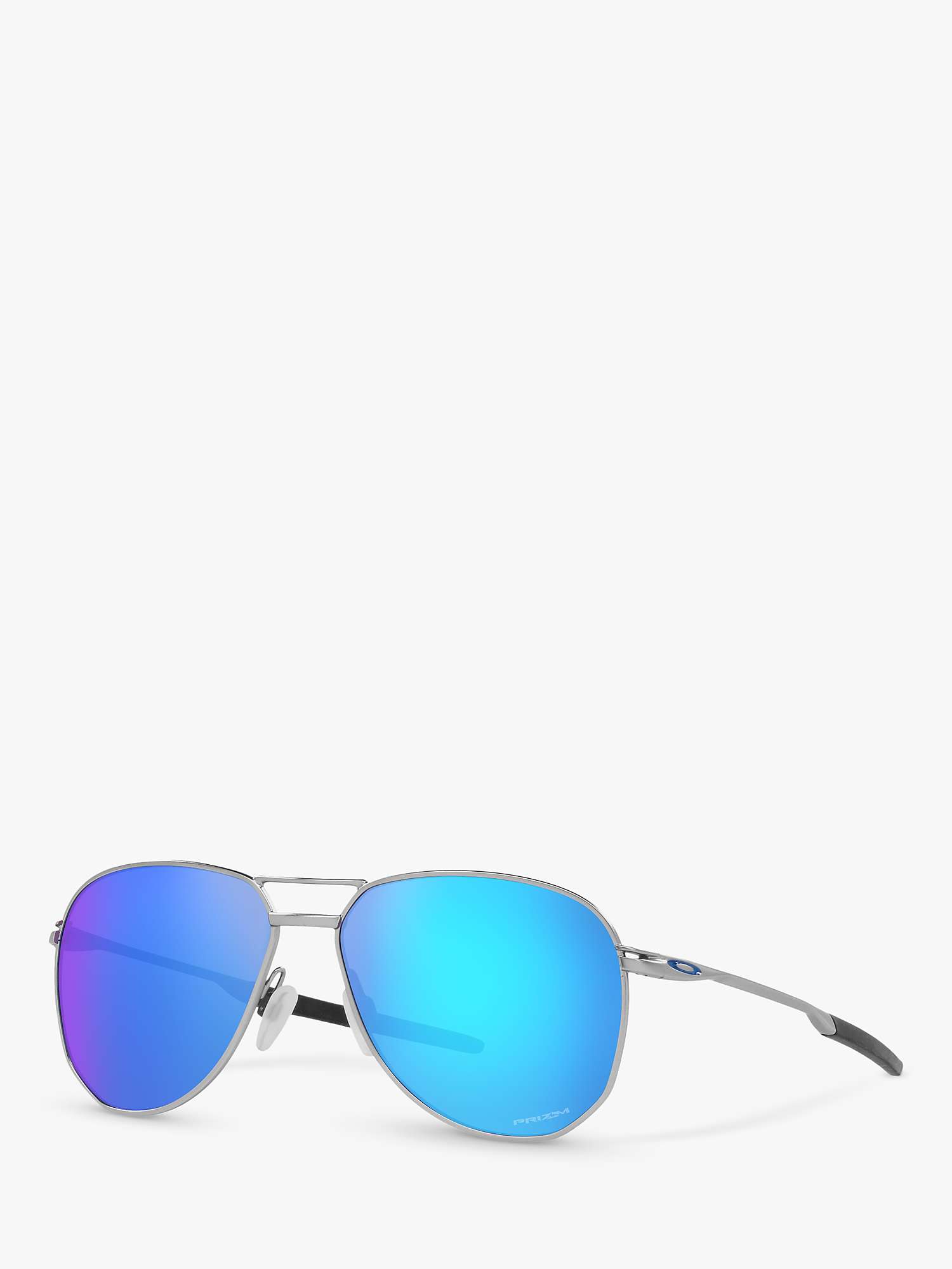 Buy Oakley OO4147 Men's Contrail Pilot Prizm Sunglasses, Silver/Mirror Blue Online at johnlewis.com