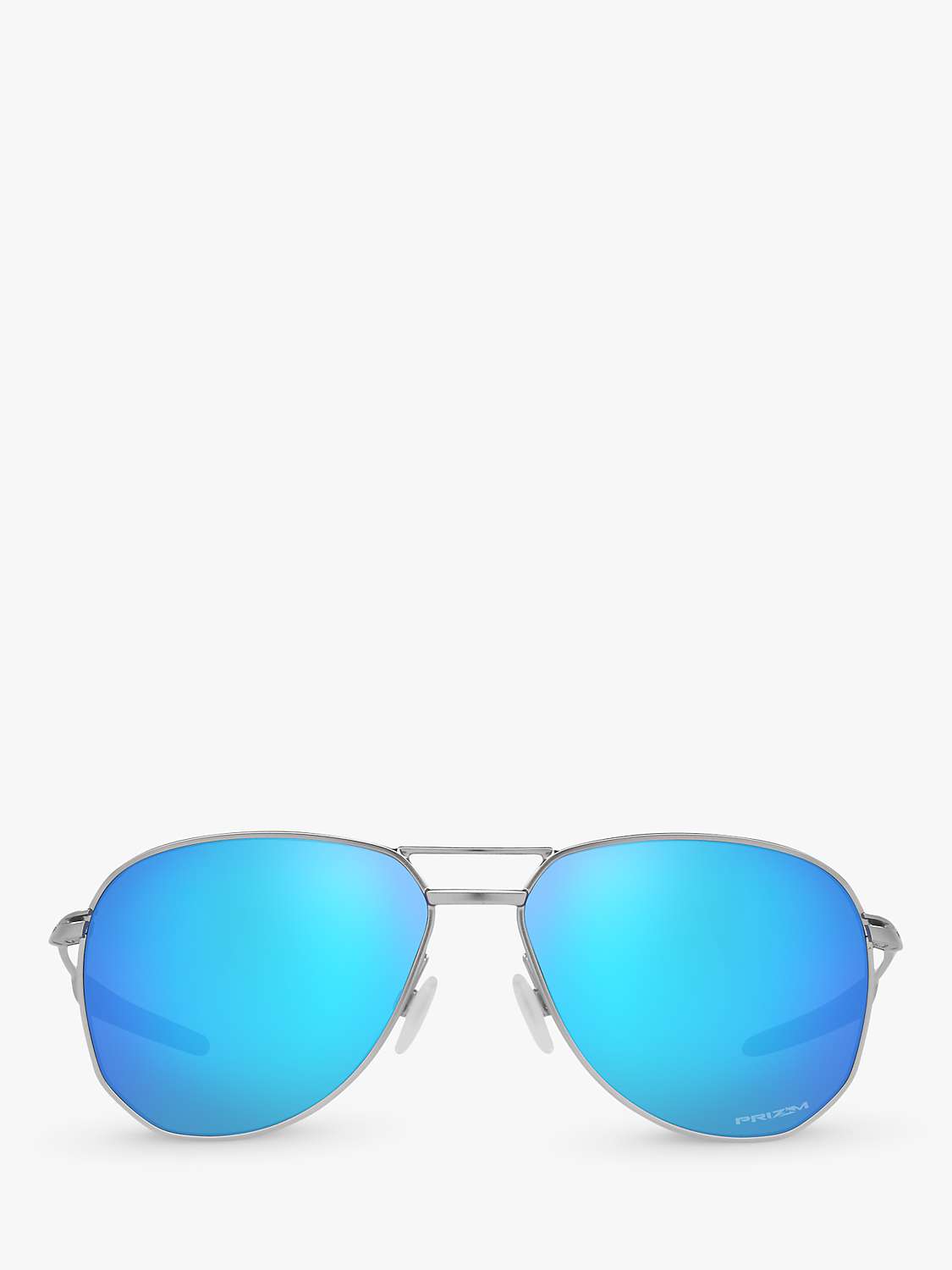 Buy Oakley OO4147 Men's Contrail Pilot Prizm Sunglasses, Silver/Mirror Blue Online at johnlewis.com