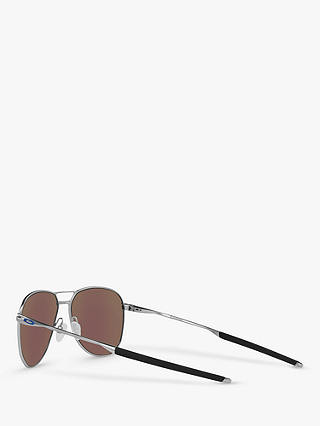 Oakley OO4147 Men's Contrail Pilot Prizm Sunglasses, Silver/Mirror Blue