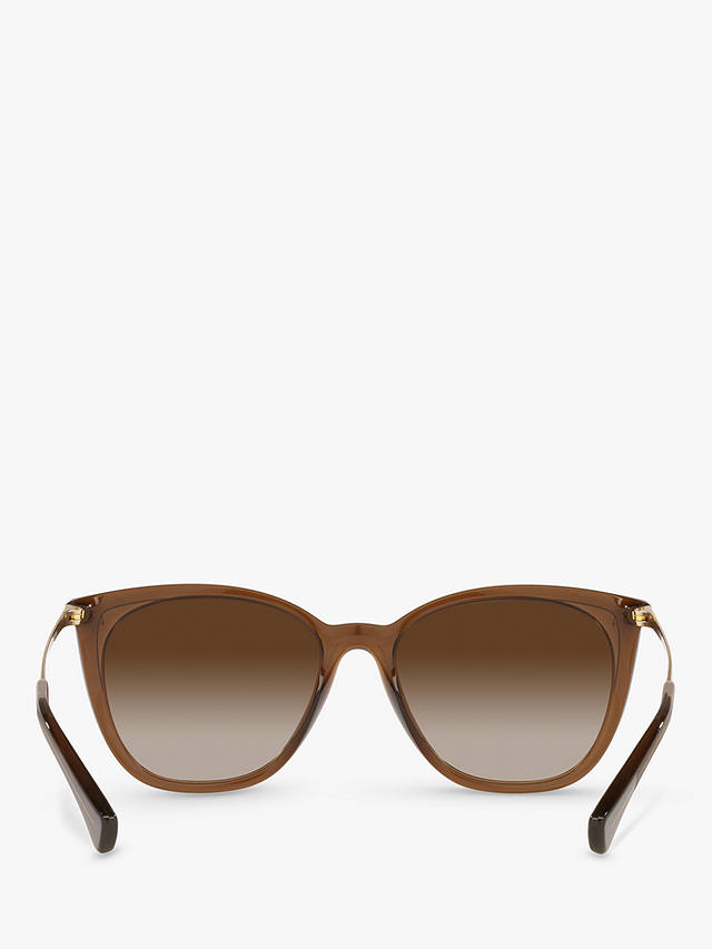 Ralph RA5280 Women's Cat's Eye Sunglasses, Transparent Brown