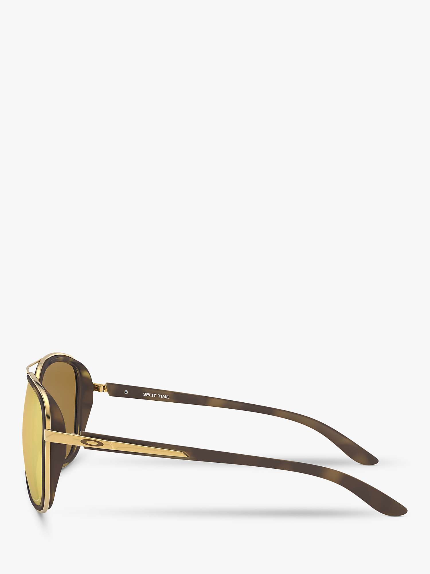 Buy Oakley OO4129 Women's Split Time Polarised Aviator Sunglasses, Havana/Orange Online at johnlewis.com