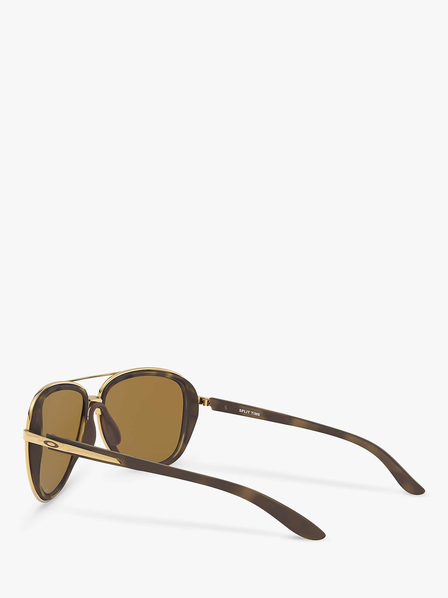 Buy Oakley OO4129 Women's Split Time Polarised Aviator Sunglasses, Havana/Orange Online at johnlewis.com
