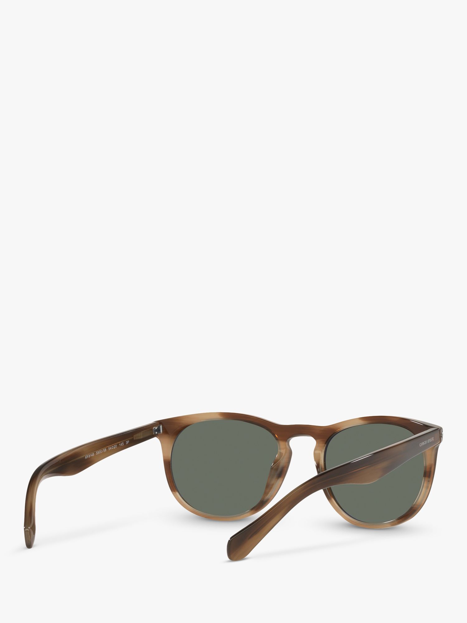 Giorgio Armani AR8149 Men's Polarised Oval Sunglasses, Brown/Grey at John  Lewis & Partners