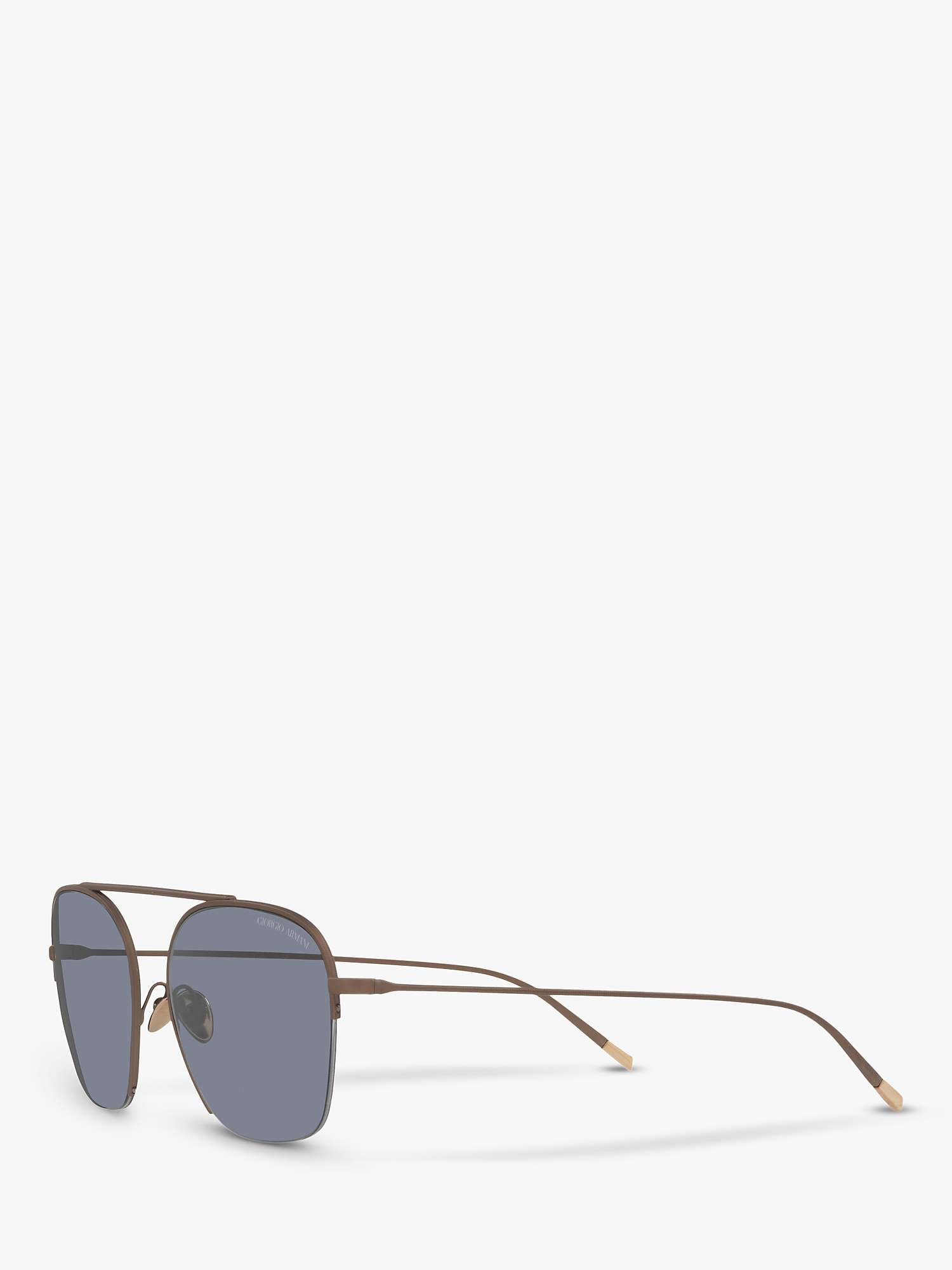 Buy Giorgio Armani AR6124 Men's Square Sunglasses, Bronze/Blue Online at johnlewis.com