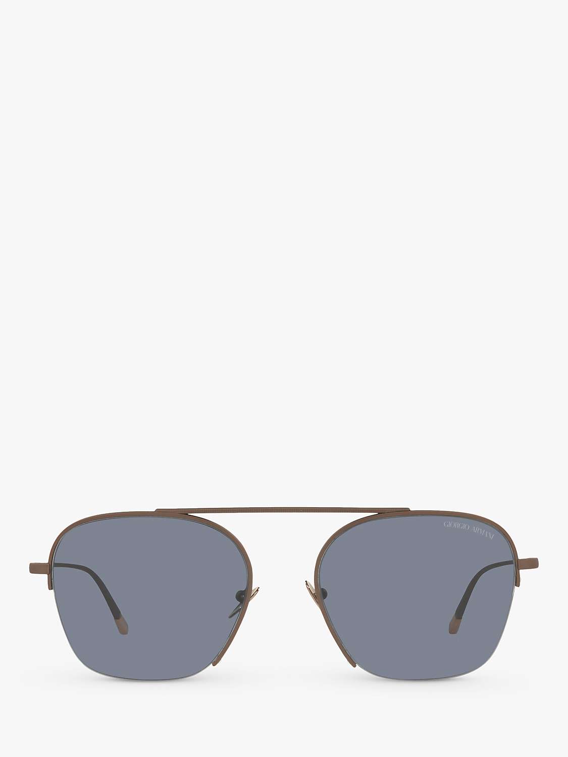 Buy Giorgio Armani AR6124 Men's Square Sunglasses, Bronze/Blue Online at johnlewis.com