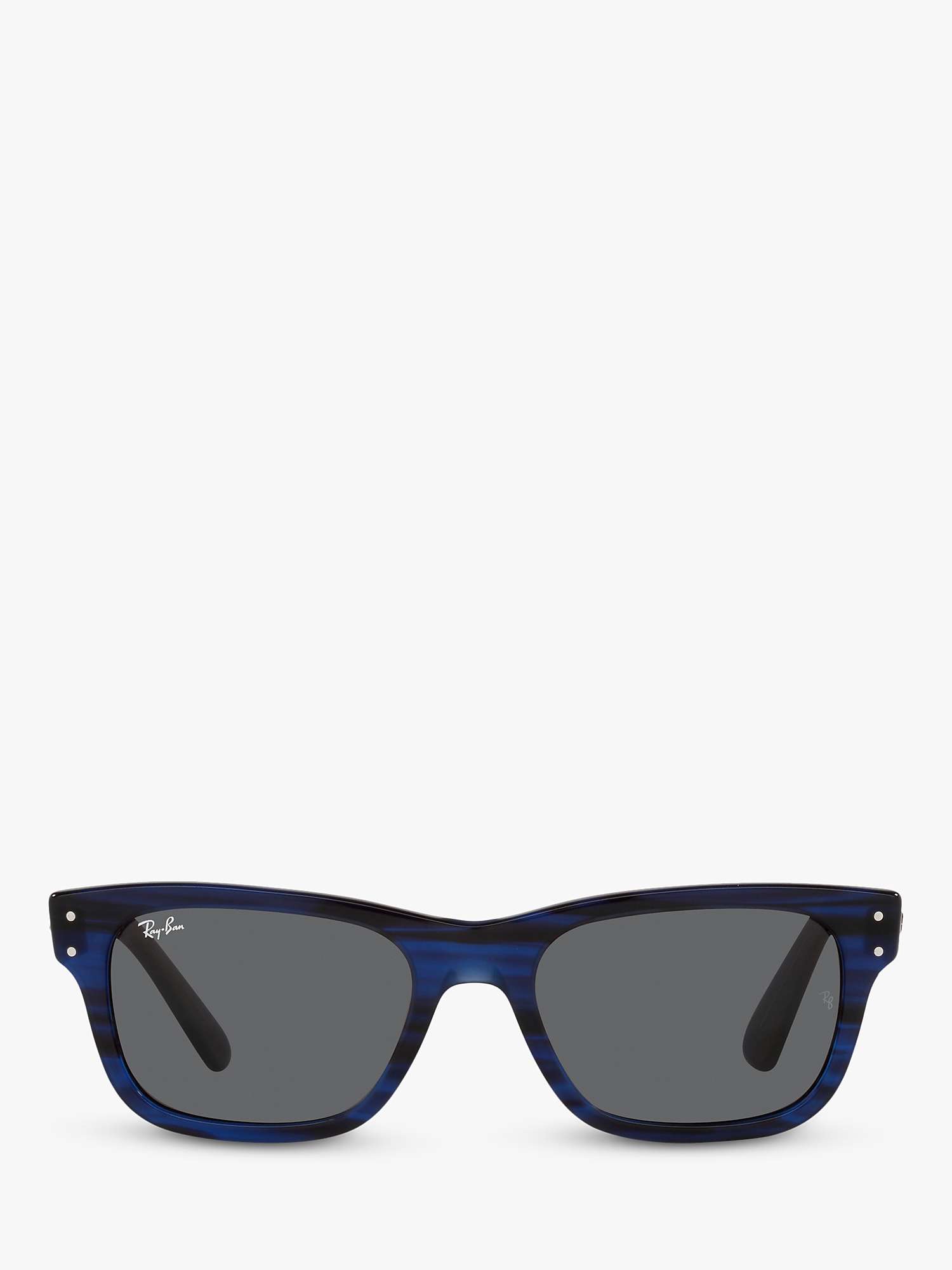 Buy Ray-Ban RB2283901 Men's Sunglasses, Striped Blue/Grey Online at johnlewis.com