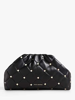 Ted Baker Pandorh Quilted Studded Leather Clutch Bag, Black