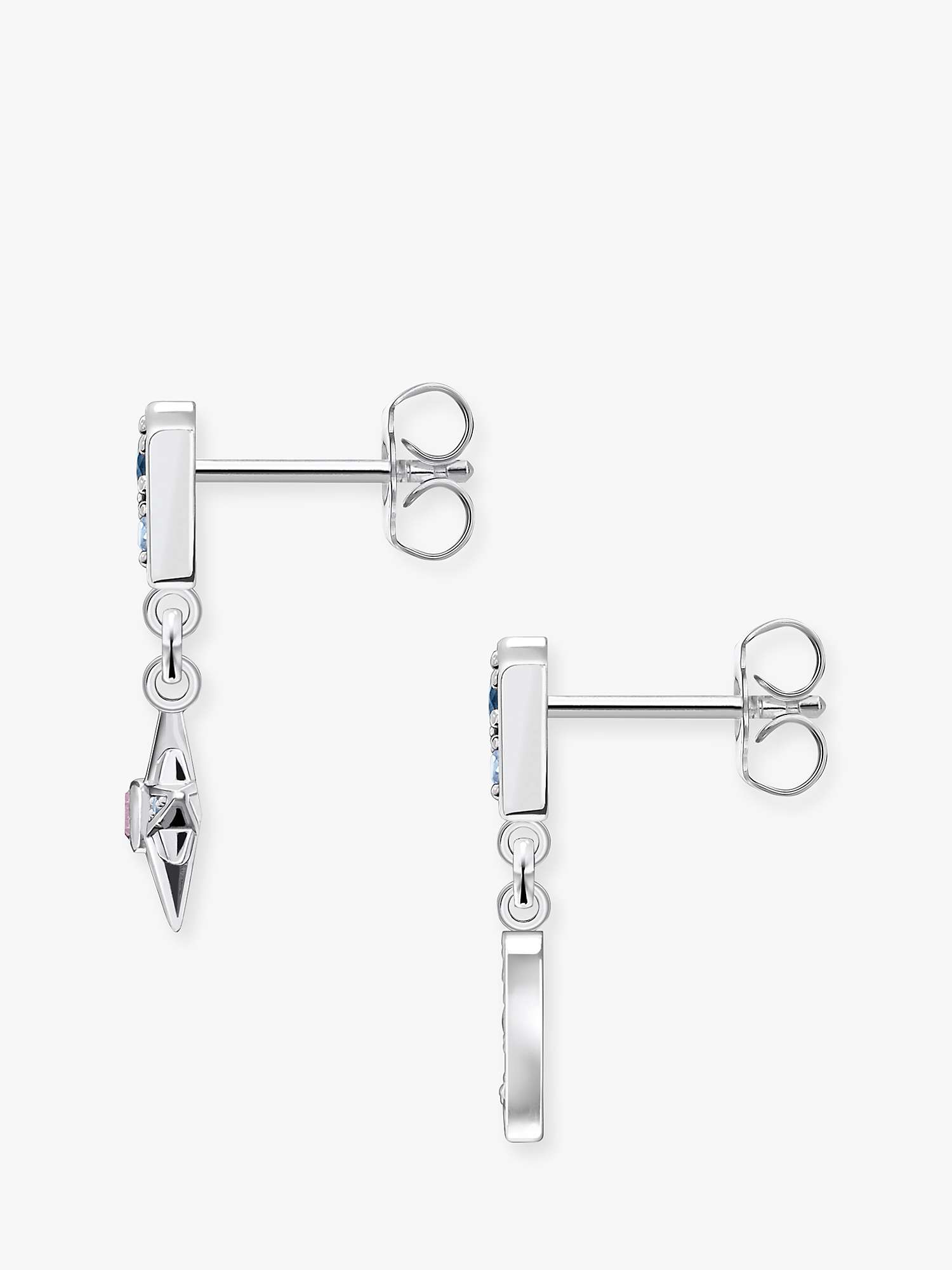 Buy THOMAS SABO Cubic Zirconia Star & Moon Drop Earrings, Silver/Multi Online at johnlewis.com