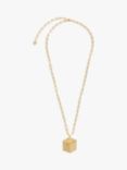 Wanderlust + Co Where Hopes and Dreams Live Cubic Zirconia Locket Pendant Necklace, Gold