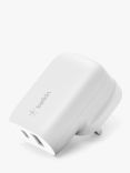 Belkin 37W USB-C + USB-A PD PPS Wall Charger, White