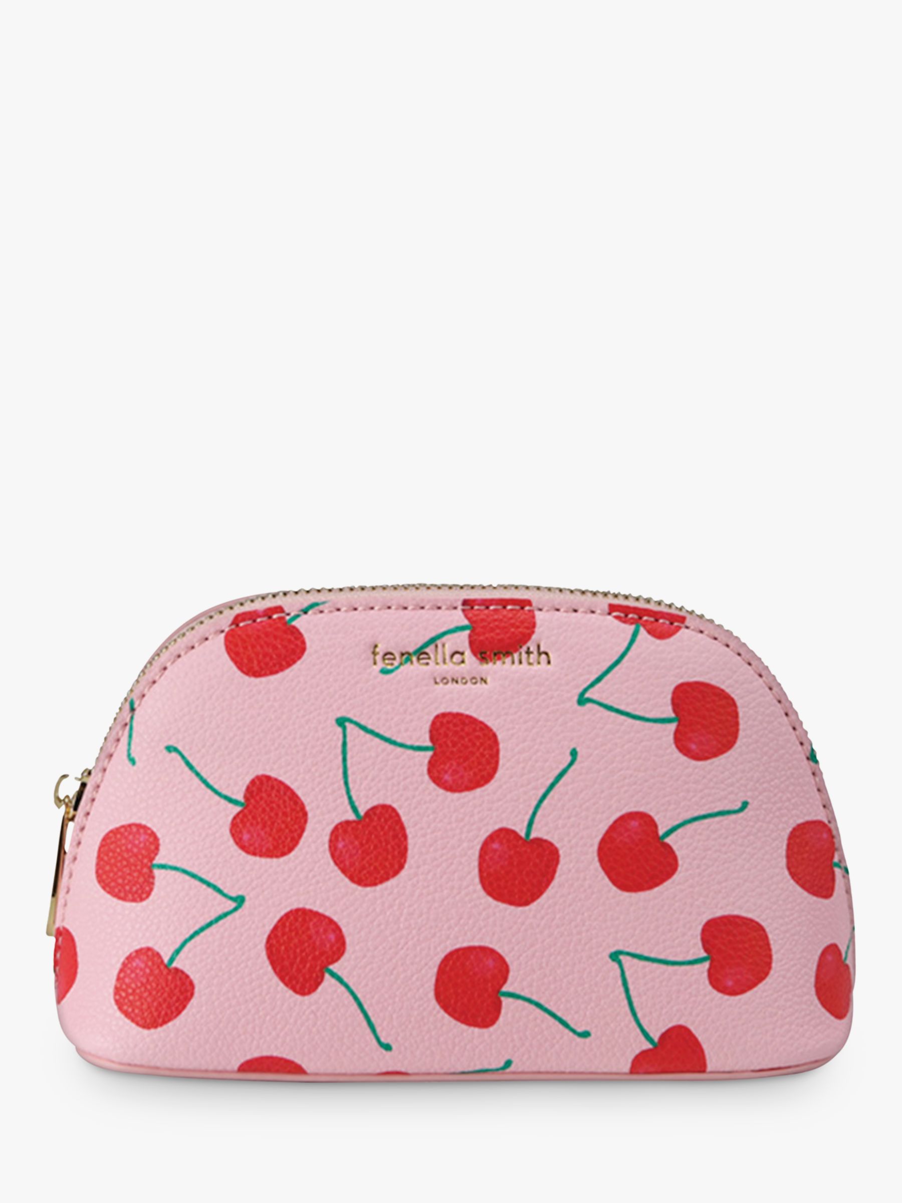Fenella Smith Cherries Recycled Make Up Bag, Pink 1