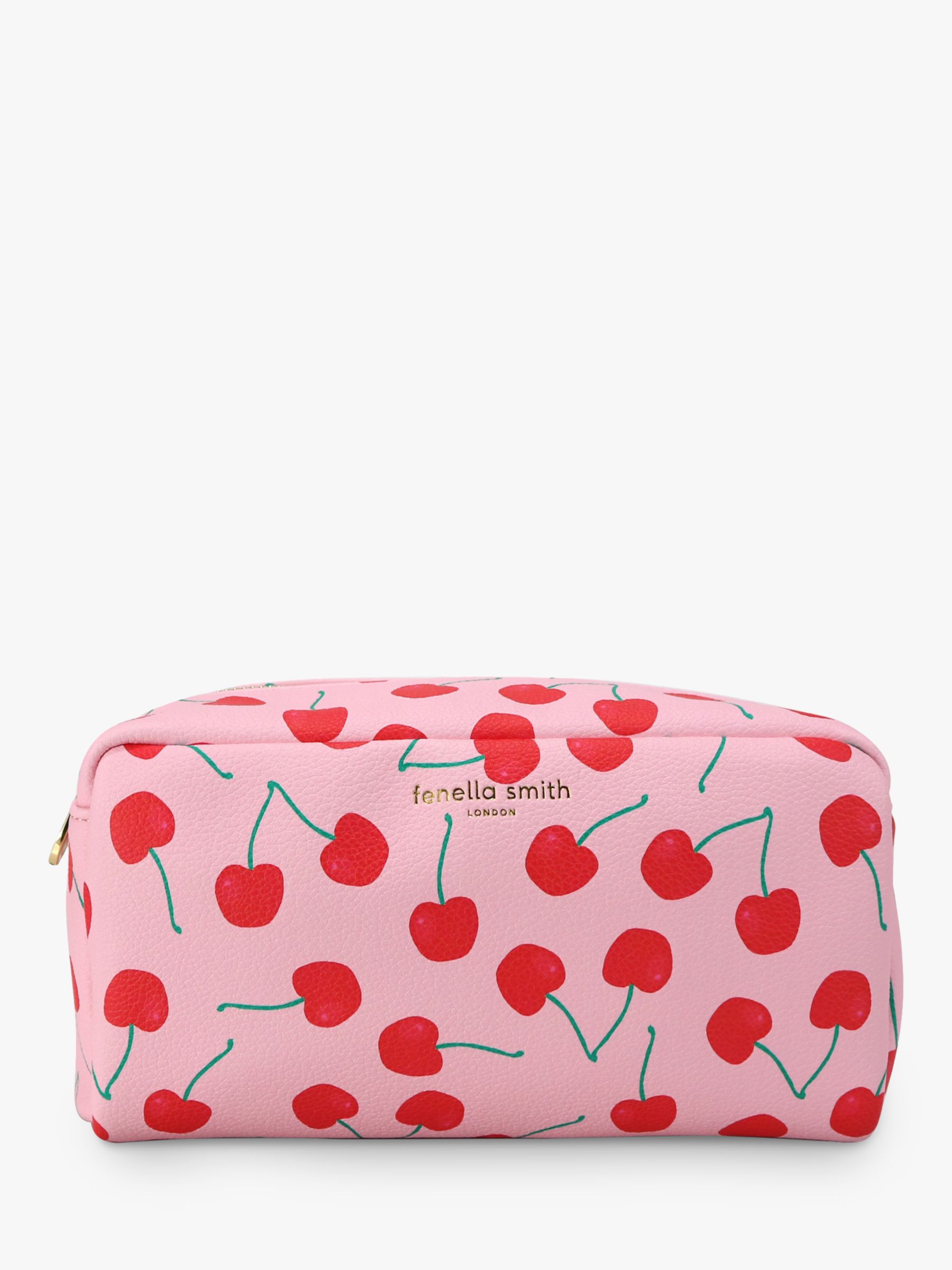 Fenella Smith Cherries Recycled Box Wash Bag, Pink