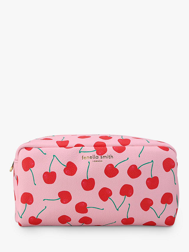 Fenella Smith Cherries Recycled Box Wash Bag, Pink 1