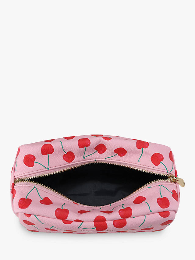 Fenella Smith Cherries Recycled Box Wash Bag, Pink 2
