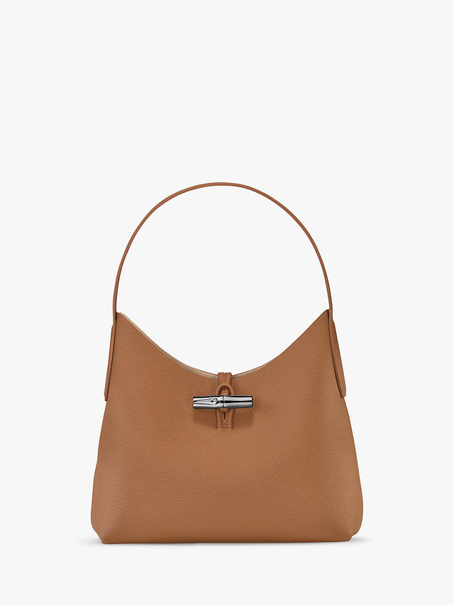 Longchamp Roseau Leather Shoulder Bag, Beige