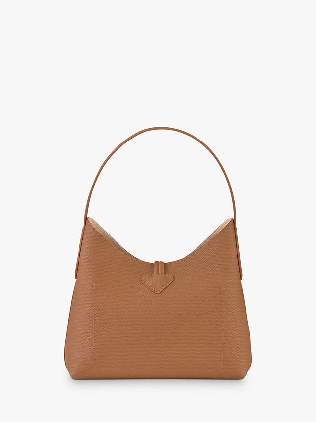 Longchamp Roseau Leather Shoulder Bag, Beige