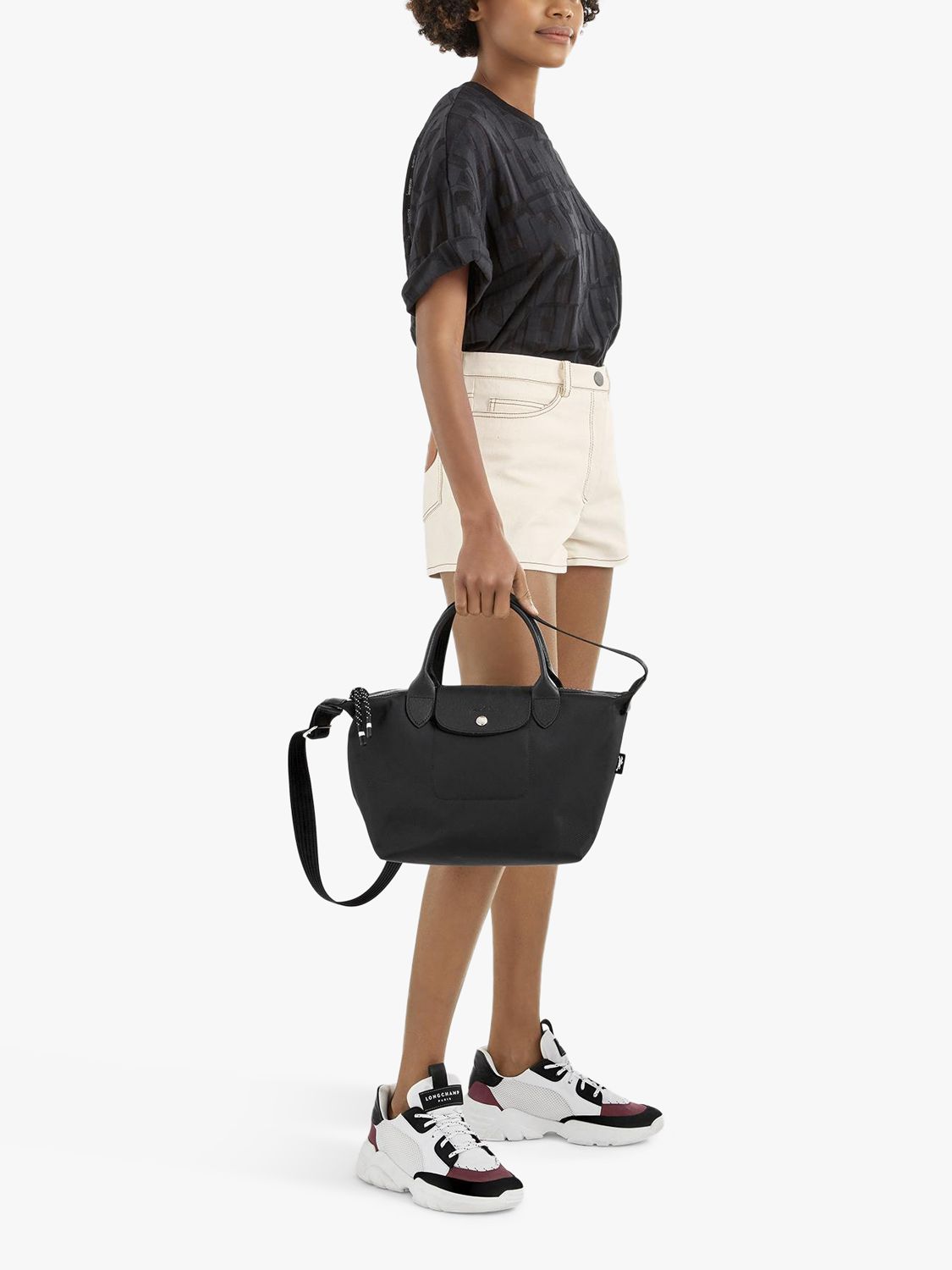 Longchamp Le Pliage Energy Mini Top Handle Bag, Black at John Lewis &  Partners