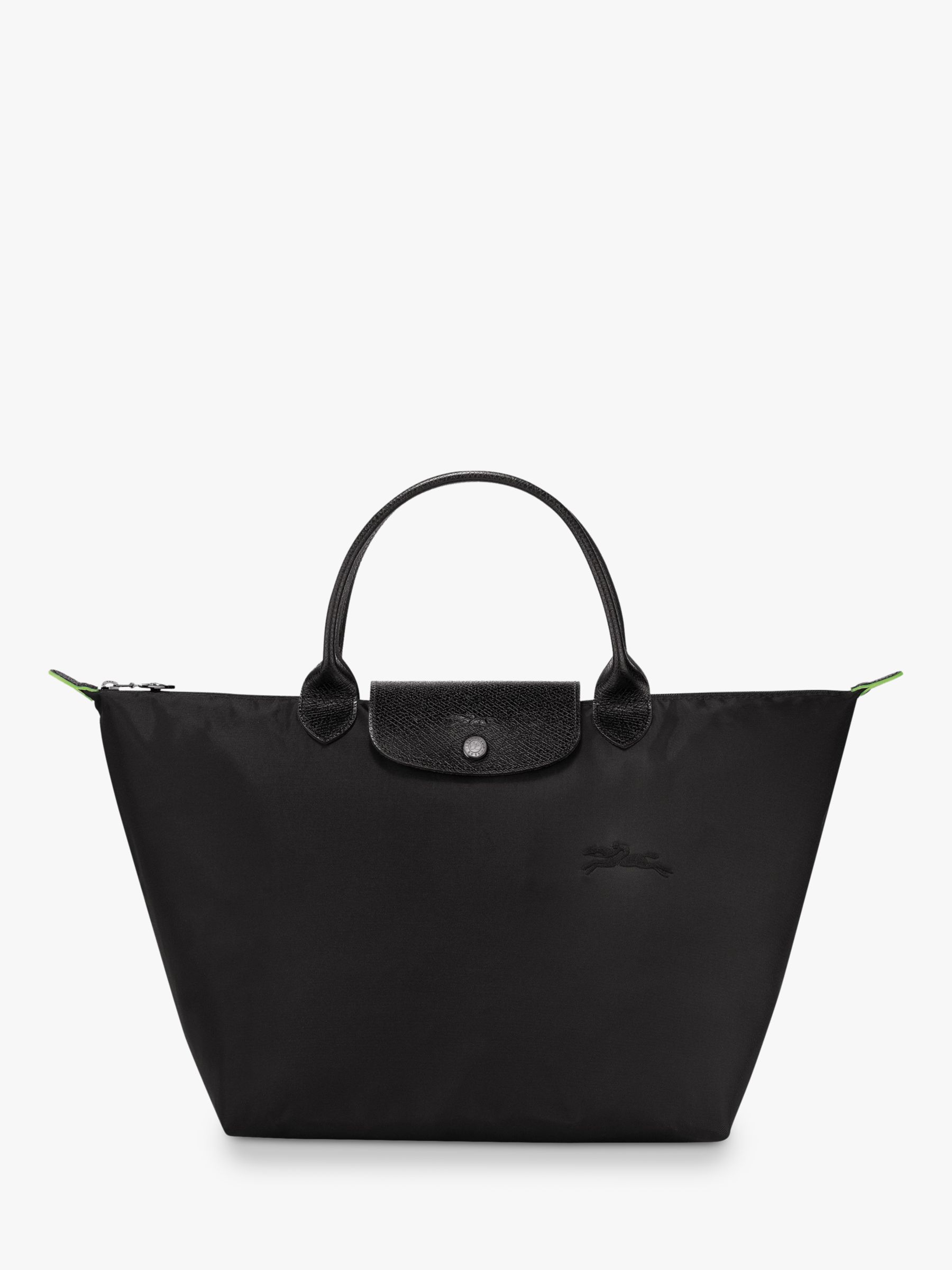 Longchamp Le Pliage Recycled Canvas Medium Top Handle Bag, Black at ...