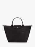 Longchamp Le Pliage Recycled Canvas Medium Top Handle Bag, Black